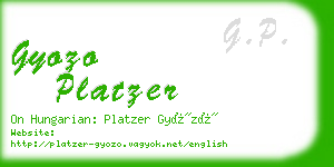 gyozo platzer business card